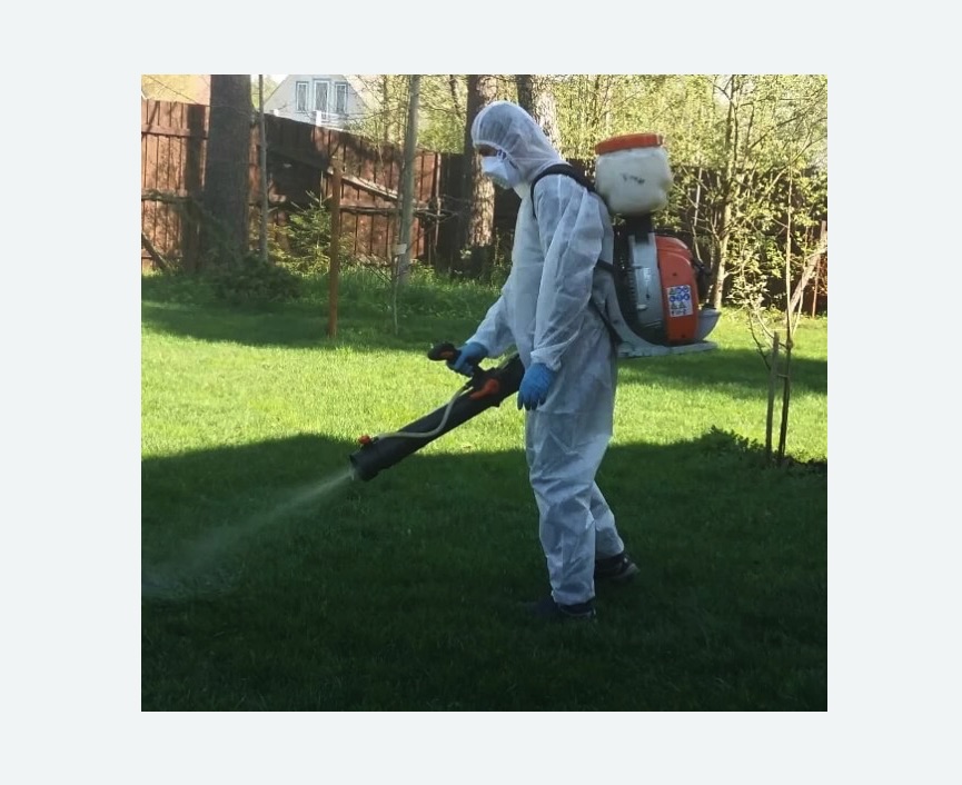 Обработка территории от клещей в Каргате