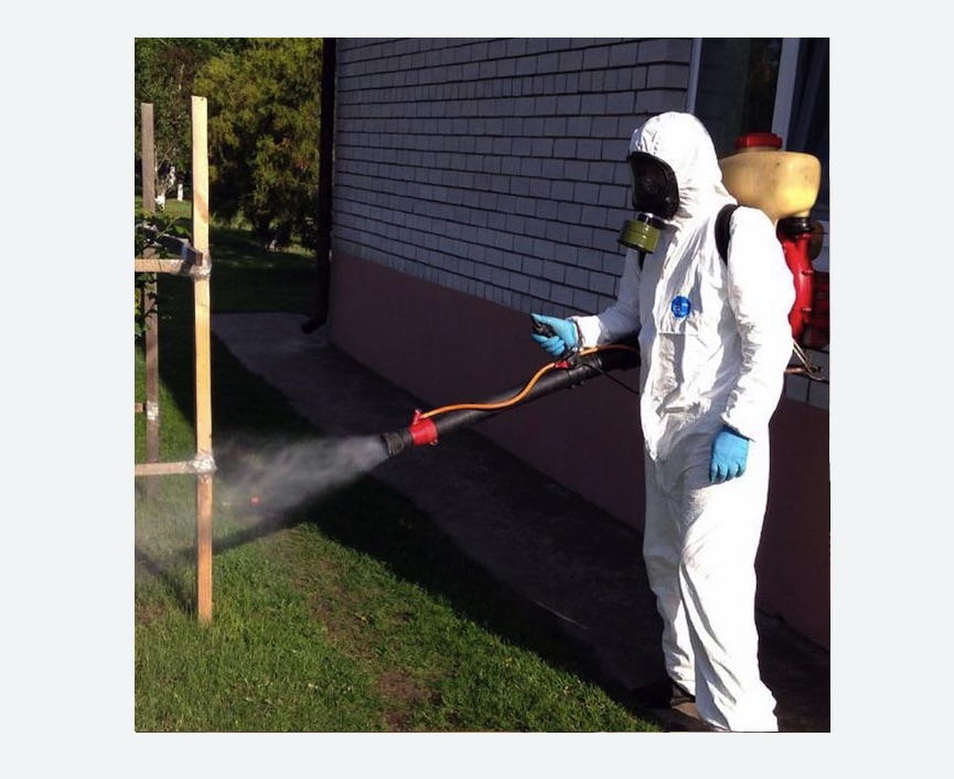 травля клещей на участке в Каргате